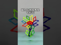 Kleurrijke bloemen Magnetische geometrische tegels Magnetische bouwstenen Voor 3-jarigen