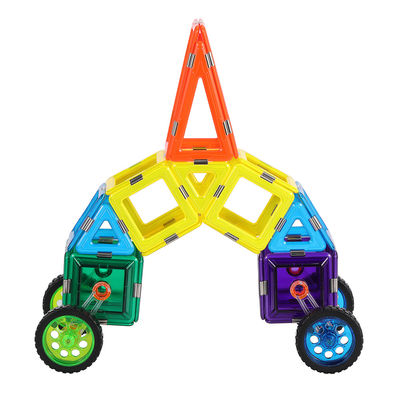 kopen 3D-constructie Kleurrijke magnetische tegels Auto bouwstenen STEM speelgoed OEM ODM online manufacture
