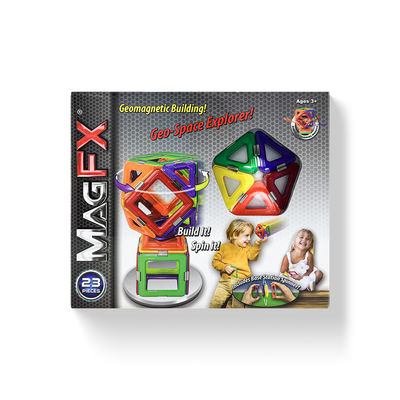 3 jaar + DIY Assembly Magnetische blokken sets, geometrische magnetische vormen kits