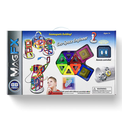 OEM Geometrische Magnetische Formen Kinderen Magnetische Gebouw Sets Multi-kleurig 88 PCS