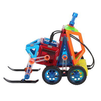 OEM Kleurrijke Magnetische tegels Afstandsbediening Auto Locomotief Hulu Sled Kinderen Speelgoed Auto's