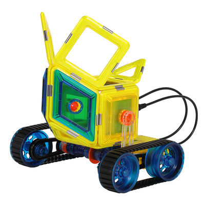 Magnetische tegels afstandsbediening auto 3d magnetische blokken kleine konijn auto speelgoed