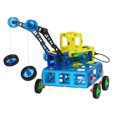 Lokomotief kraan Magnetische tegels Afstandsbediening Auto Kinderspeelgoed Educatief
