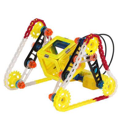 3D bouw Magnetische bouw speelgoed Driehoekige auto met afstandsbediende motor