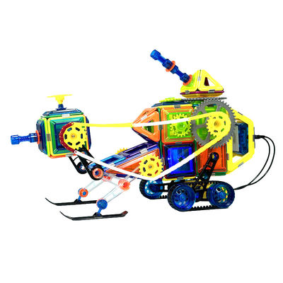 Magnetische speelgoed slede Fortress 3d Magnetische gebouwtegels met afstandsbediening