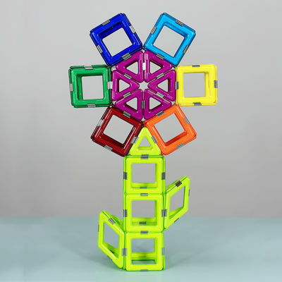 Zonnebloemvormen Kleurrijke magnetische tegels, Magnetisch stapel speelgoed Voor 3 jaar +